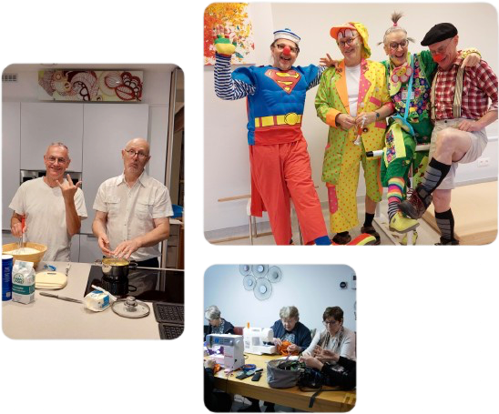 Diverses photos des clowns et bénévoles